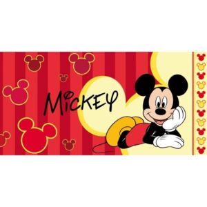 Licenčná osuška Mickey Mous červené prúžky 70x140