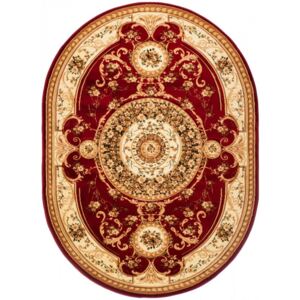 *Kusový koberec klasický vzor 3 bordó ovál, Velikosti 60x100cm
