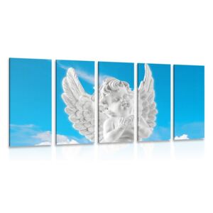 5-dielny obraz starostlivý anjelik na nebi