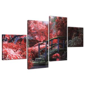 Obraz na plátne Japonská záhrada do červena 160x90cm 2545A_4Q