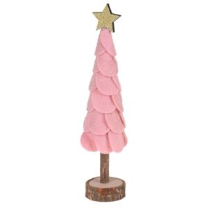 Vianočná dekorácia Felt tree 27 cm, ružová