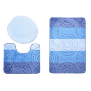 3-dielna kúpeľňová súprava kruhy modrá