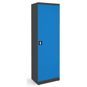 NABBI SB600 kovová kancelárska skriňa s nastaviteľnými policami grafit / modrá