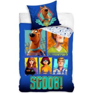 Carbotex · Bavlnené posteľné obliečky Scooby-Doo - SCOOB! - motív Záhady s.r.o. - 100% bavlna prémiovej kvality renforcé - 70 x 90 cm + 140