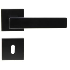 Dverové kovanie RICHTER Torino (ČM) - BB kľučka-kľučka otvor pre obyčajný kľúč/Čierná matná