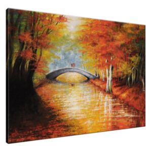 Ručne maľovaný obraz Po jesennom moste 115x85cm RM2437A_1AS