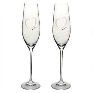 Swarovski poháre na šampanské 210 ml (D:410-Hearts)