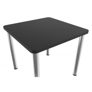 Lacný štvorcový jedálenský stôl 80 x 80 cm rovné nohy - Oblé