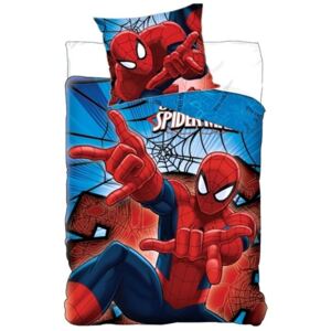 Setino · Bavlnené posteľné obliečky - posteľná bielizeň - Spiderman - 140 x 200 + 70 x 90 cm - Certfikát Oeko-Tex Standard 100