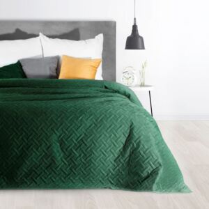 Dekoračný prehoz na posteľ s prešívaním zelenej farby Zelená