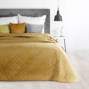 Moderný dekoračný prehoz na posteľ žltej farby Žltá