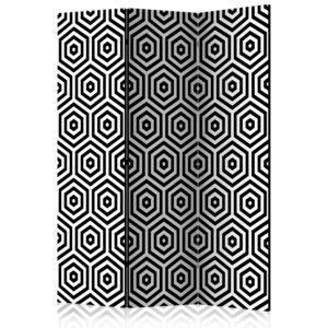 Paraván Black and White Hypnosis Dekorhome 135x172 cm (3-dielny)