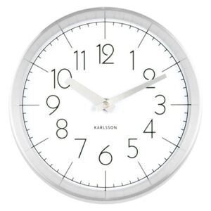 KARLSSON Nástenné hodiny Convex biele