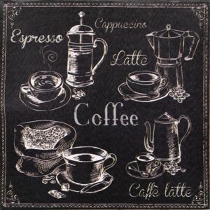 Obraz na plátne - Black Coffee, 28x28 cm