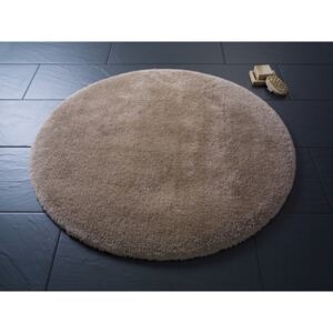 Hnedá okrúhla kúpeľňová predložka Confetti Miami, ⌀ 100 cm