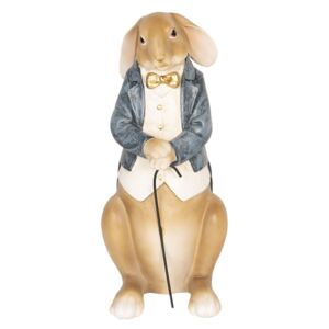 Dekorácia králik s vychádzkovou palicou - 16 * 13 * 32 cm
