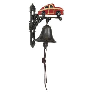 Liatinový zvonček s autom Car - 19 * 11 * 21 cm