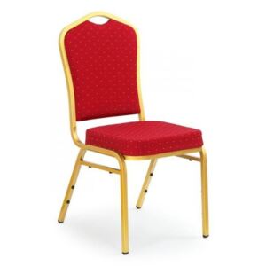 Jedálenská stolička Rylee červená / zlatá