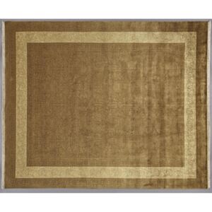2,42 x 3,02 m - Luxusný koberec Moghul 1505 čokoládovohnedý-zlatý