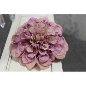 Ružový umelý kvet cínie 15cm