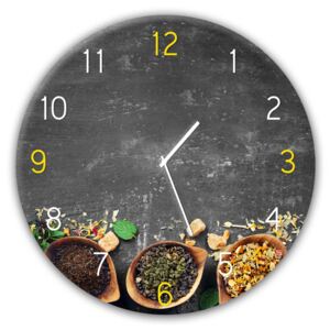 Sklenené nástenné hodiny - Styler Tea, Ø 30 cm