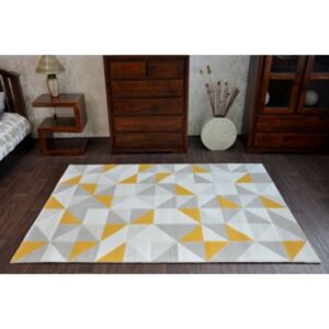 18214251 Moderný koberec scandi žlté trojuholníky 140x200 cm