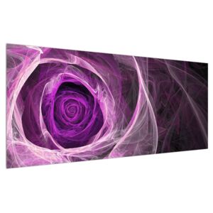 Moderný obraz fialovej ruže (120x50 cm)