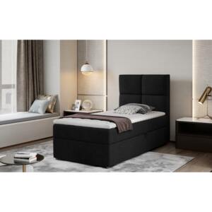 Moderná box spring posteľ Garda 90x200, čierna Savana