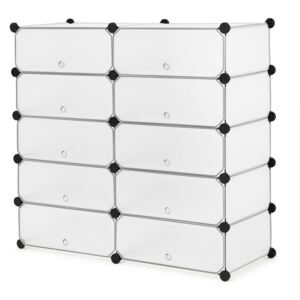 Sconto Regál LPC10W biela/priesvitná
