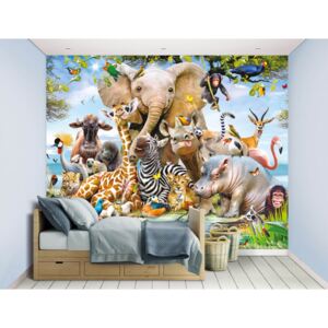 Walltastic 3D tapeta Jungle Safari, Rozmer 244cm x 305cm