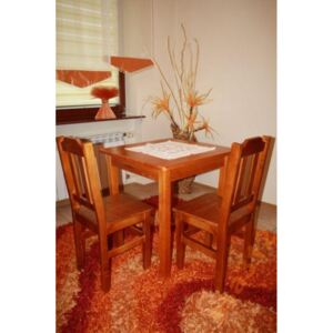 Stôl z masívu borovice 60x60 cm jelša
