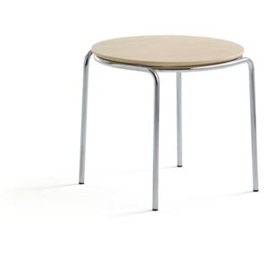 Konferenčný stolík Ashley, Ø570 x 470 mm, chróm, breza