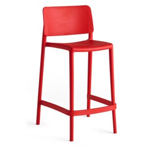 Barová stolička Rio, výška sedáku 650 mm, červená