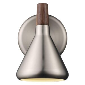 Nordlux FLOAT | nástenné svietidlo z kovu a dreva Farba: Strieborná