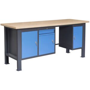 NABBI PL03L/P1P2P10 pracovný stôl grafit / modrá