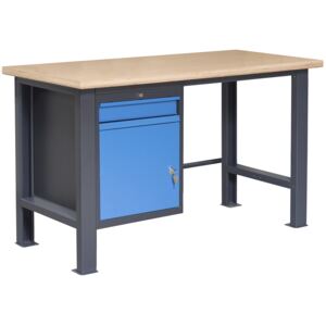 NABBI PL02L/P2 pracovný stôl grafit / modrá