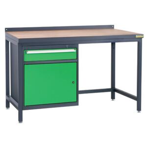 NABBI PSS02D/L3 pracovný stôl grafit / zelená