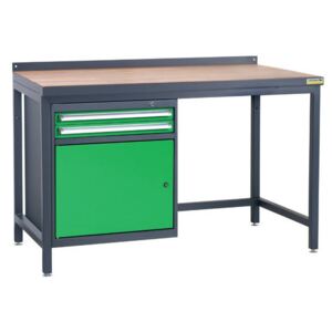 NABBI PSS02D/L2 pracovný stôl grafit / zelená