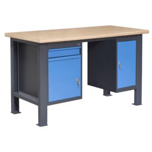 NABBI PL02L/P2P10 pracovný stôl grafit / modrá