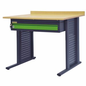 NABBI 06-3905 ľahký pracovný stôl so zásuvkou grafit / zelená