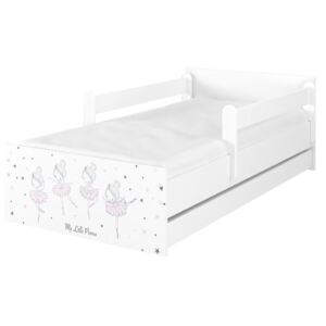Baby Boo detská posteľ Max biela Baletka 160x80 cm