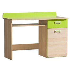 PC stôl, jaseň/zelený, EGO L10