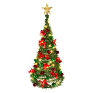 Umelý vianočný stromček Pop-up, zeleno / červený, 90 cm