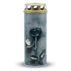 Náhrobná sviečka Ruža sivá, 6 x 16,5 cm, 195 g