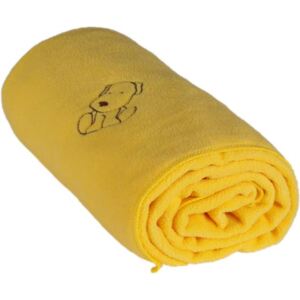Detská flísová deka s psíčkom žltá