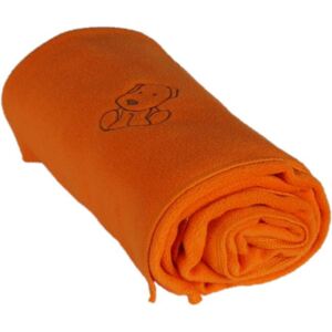 Detská flísová deka s psíčkom oranžova