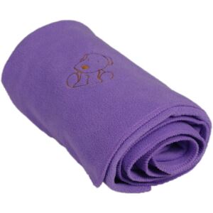 Detská flísová deka s psíčkom fialová