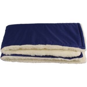 Tmavo-modrá zimná merino deka