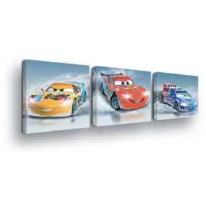 Obraz na plátne - Disney Cars Trio 3 x 25x25 cm