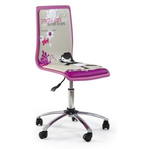 MAXMAX Detská otočná stolička PRETTY GIRL ružová
